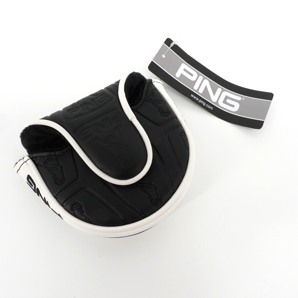 Ping Core Mallet Putter Headcover Black White Magnetic Closure NEW